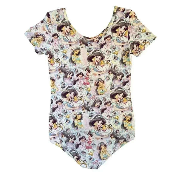 Wild Rich Kids Leotard body suit Girls size 11/12 jasmine Aladdin disney print * - Picture 2 of 8
